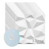 33 Pzs Panel Decorativo 3d Para Pared Con Adhesivo 30x30cm