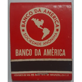 F9309 - Caixa Fósforo Banco Da América S/a De 50 Ou 60
