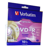 Verbatim Lightscribe Dvd+r, 4.7gb, 16x, 10 Piezas