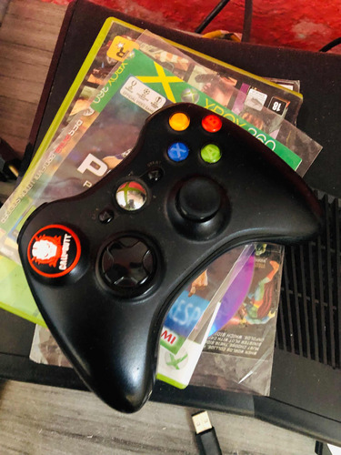 Vídeo Game Xbox 360 Vai Com Três Controles 3 Jogos Original