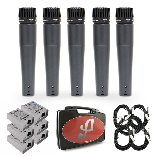Kit Arcano 5 Microfones Renius-7 Xlr + 6 Direct Box Di-10