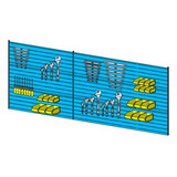 Panel Perforado Porta Herramientas 2,5mtsx93cm Color Azul