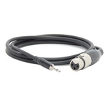 Cable Audio  Mini Plug 3,5 Mono A Canon Xlr Hembra 1,5 Mts