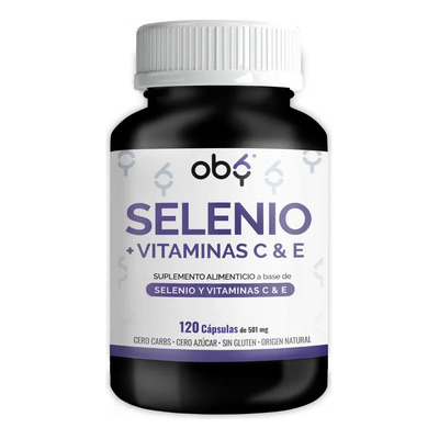 Selenio Max Concentración 120 Caps | Potenciado con Vitamina C y Vitamina E | Oby Vitaminas Mujer y Hombre | Suplemento Antioxidante 100% Natural en capsulas | MercadoLibre