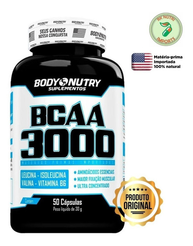 Bcaa 3000 50 Cápsulas  Ultra Concentrado  