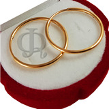 Aros Oro 18k Cubanos Argollas 1,1grs 18mm Garantia Jr