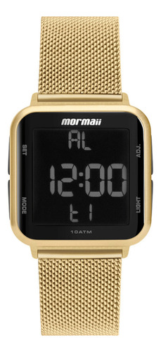 Relógio Feminino Digital Mormaii Wave Dourado Mo6600ah/8d