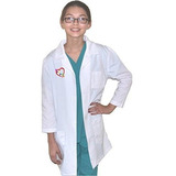 Kids Veterinarian Lab Coat With Heart Paw Prints