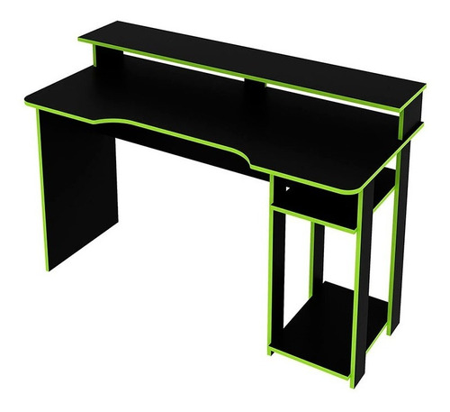 Escritorio Gamer Bolonia - Negro/verde