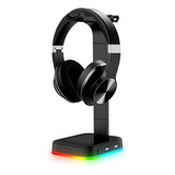 Soporte Base Auriculares Diademas Hub Usb Gamer Led Rgb Stan