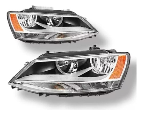 Faros Para Jetta Mk6 2011 A 2018 Por Par Envío Gratis 