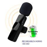 Micrófono Inalámbrico Para Celular Recargable Adaptador Mini