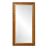 Espelho De Luxo Dourada Moldura Trabalhada 50x100 Para Corpo