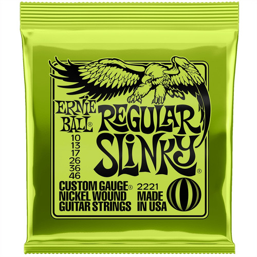 Encordoamento Ernie Ball Regular Slinky Guitarra 010 Nickel