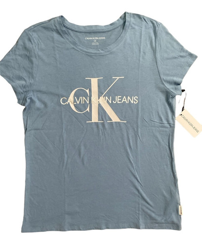 Calvin Klein Jeans Camiseta P/dama C/logo De Cuello Redondo