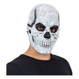 Máscara De Calavera Esqueleto White Skull Disfraz Halloween Color Blanco
