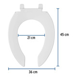 Asiento Alargado Sin Tapa Wc Fluxómetro Foset 49368