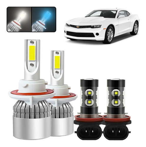 Kit De Focos Led H13 H11 Para Chevrolet Camaro 2012-2015