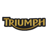 Parche Bordado Logo Motos Texto Triumph Tendencia Grande