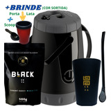 Kit Completo Tereré Black Erva Garrafa Térmica Copo Bomba