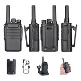 Radios Walkie Talkie Recargable Con Manos Libres Auriculare