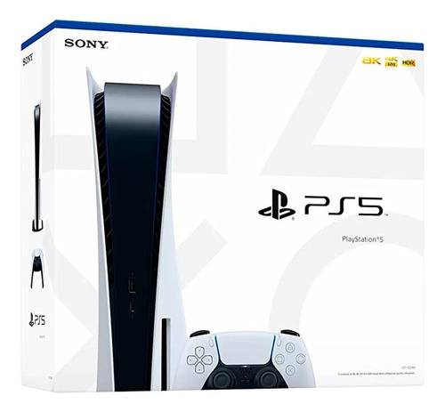 Ps5 Sony Playstation 5 825gb Standard Branco E Preto