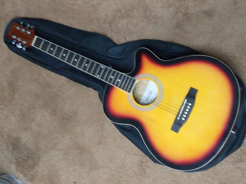 Guitarra Electroacustica Texas Ag10 Lc5 Nat Con Funda!