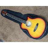 Guitarra Electroacustica Texas Ag10 Lc5 Nat Con Funda!