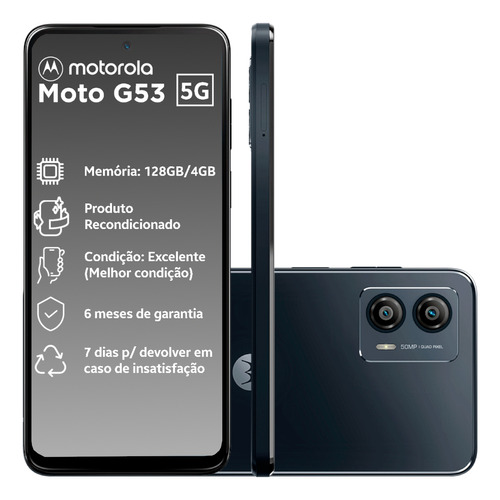 Celular Moto G53 5g 128gb 5000mah Câm.50mp Preto - Excelente