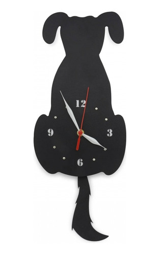 Moderno Reloj Pared De Perro Decorativo Medidas 48x21,5 Cms