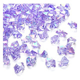 Rocas De Hielo Falsas Púrpuras, 150 Piezas Acrílico Holográf