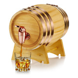 Barril Madera Dispensador De Whisky Y Licores