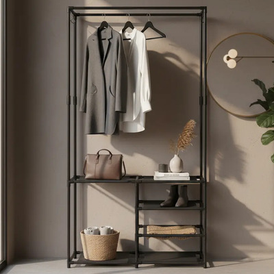 Perchero Rack De Metal Para Ropa Negro | MercadoLibre