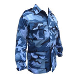 Chaquetilla Táctico Corte Bdu Camuflado Urbano Azul Spb