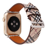 Pulseira Couro Listrada Para Apple Watch 8 45mm Series 8