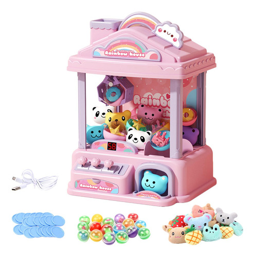 Claw Machine Arcade Candy Capsule Claw Game Premios Rosa