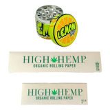 Grinder Metálico Lemon Haze + Kit Papeles High Hemp #9 #12