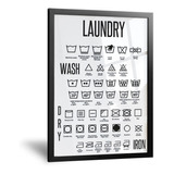 Cuadro Minimalista Para Lavadero - Laundry Wash - 50x70 Cm