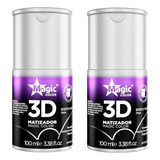 Matizador Gloss Magic Color 100ml Efeito Prata - Kit Com 2un
