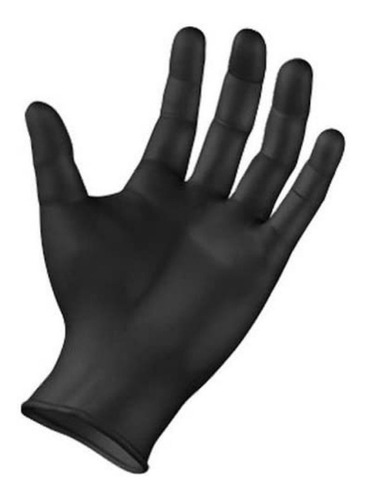 6 Pares De Guantes De Latex Reutilizable Negro Texturizado