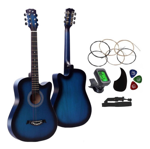 Guitarra Acústica 38 Pulgadas Kit Accesorios Estuche Calidad