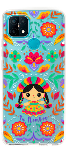 Funda Para Oppo Diseño Mexicano Muñeca Lele Flores Nombre