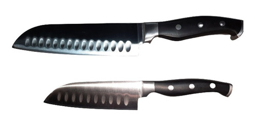  Duo De Cuchillos De Cocina Tipo Santoku De Acero Inoxidable