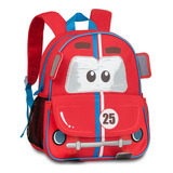 Mochila Infantil Escolar Costas Carrinho Vermelho - Clio