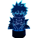 Lámpara Led 3d Acrílico Anime Manga Katsuki Bakugo Fi...