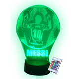 Lampara 3d Ilusion Lionel Messi 10 Espal Campeon Balon Cc