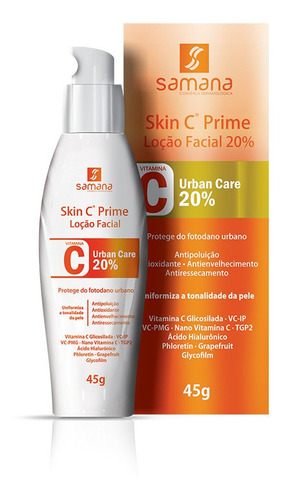 Skin C Prime Loção Facial Urban Care 20% 45g Samana