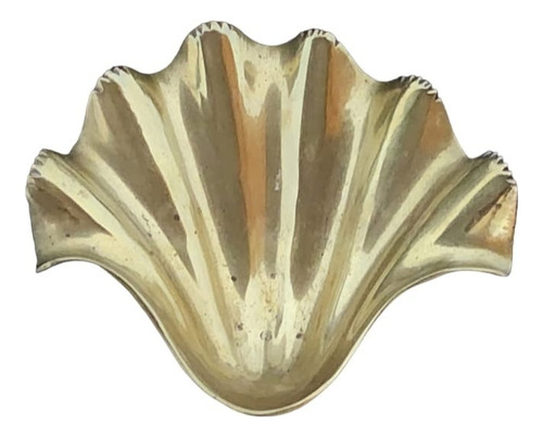 Cenicero Vintage Shell Decoración En Bronce Caparazón Concha