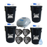 Kit Hidroponia Completo Balde 20 L X4 Aireador 4 Salidas 10w