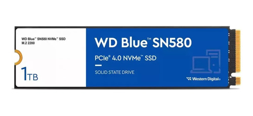 Estado Sólido Ssd Interno Wd Blue Sn580 Nvme De 1tb, M.2